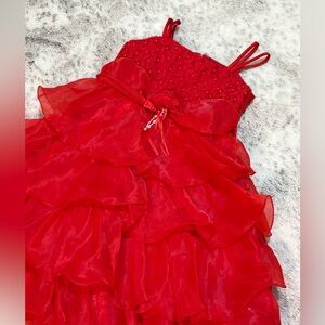 Elegant Red Kids Dress